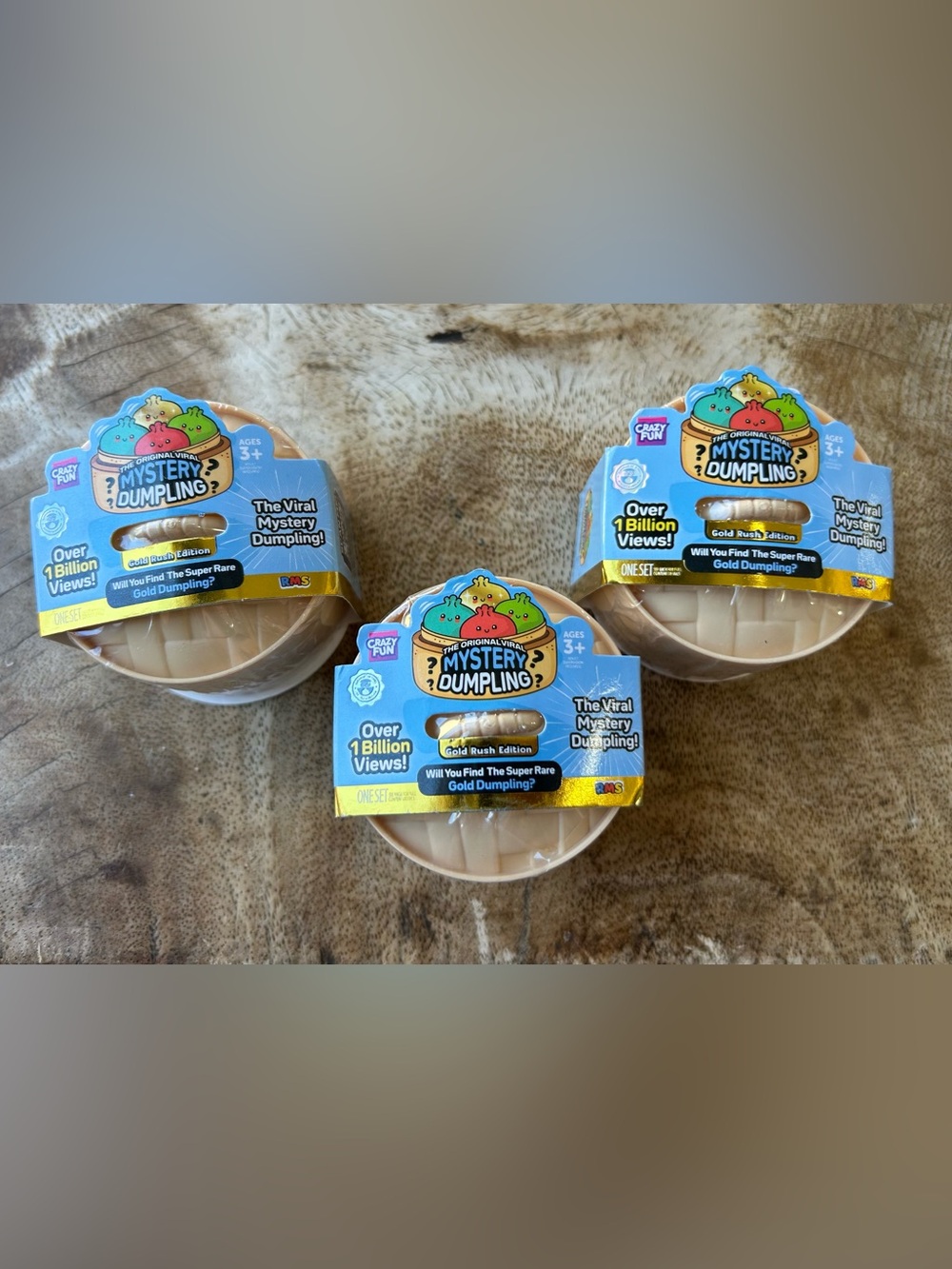 🥟MINI MYSTERY DUMPLINGS SET OF 3 The Original- Gold Rush Edition RMS